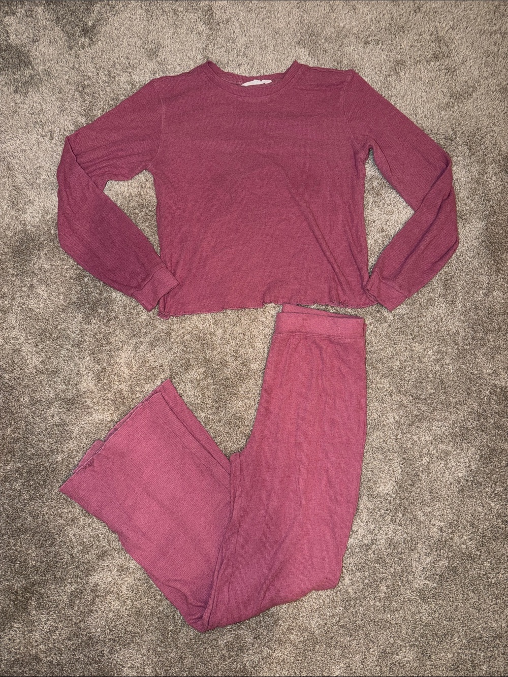 BB Dakota Pink Ribbed Matching Lounge Set - Size Medium